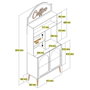 Hanah Home Lyon 80 Blanco y Oro